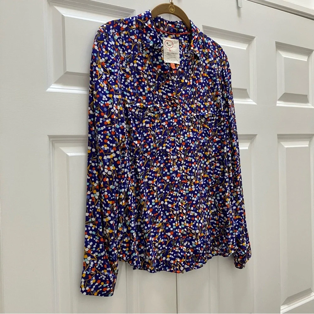 Anthropologie Pop Potpourri Colloquial Top Blouse Shirt 9 of 52 Conversations 6